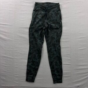 Lululemon Ready to Rulu Camo Joggers Green Pixel Camouflage Activewear Size 4